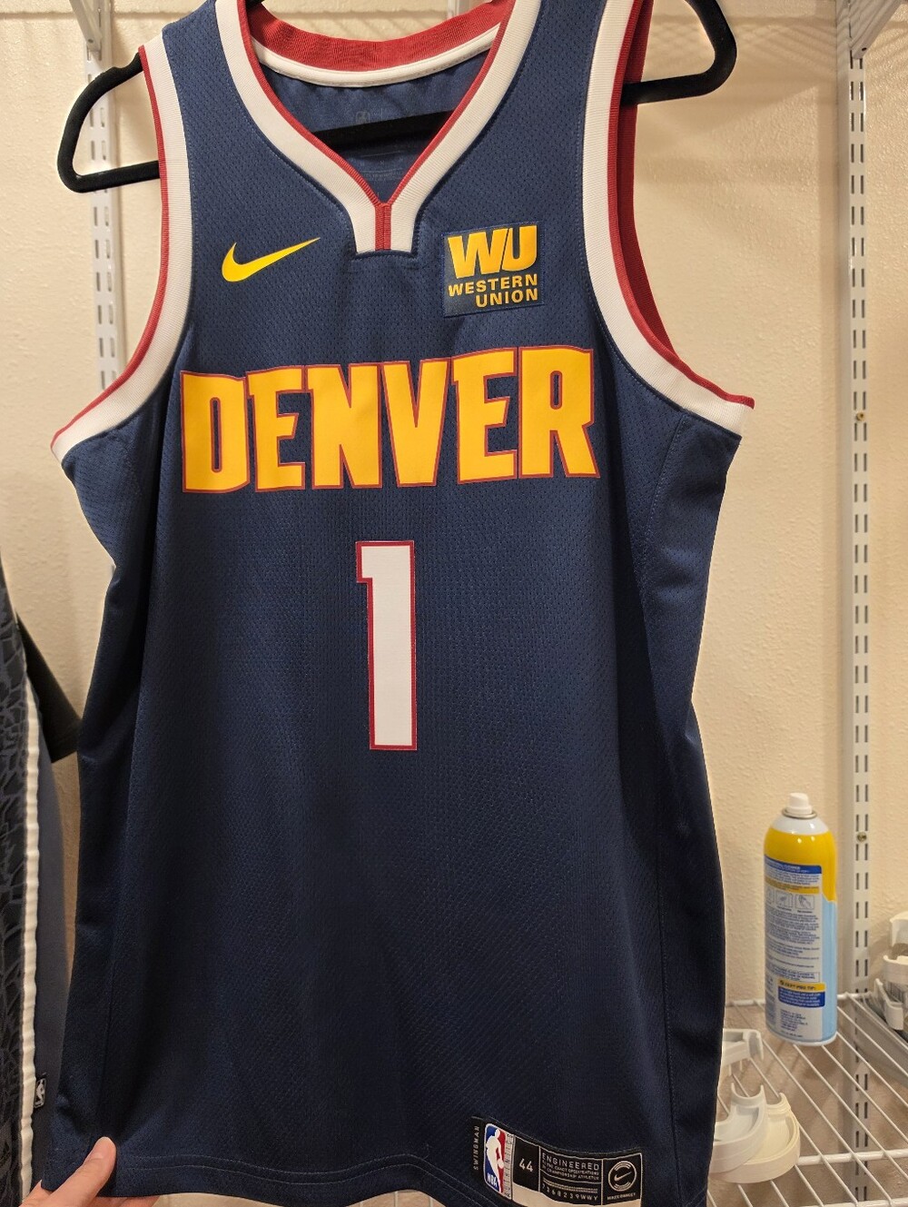 Nike NBA Porter Jr Denver Nuggers Basketball Jersey Like New Size 44